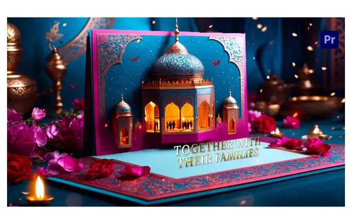 Exquisite Muslim Wedding Invitation 3D Slideshow